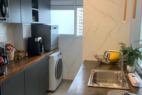 cozinha de apartamento à venda com 2 quartos, 51m² em Parque Reboucas, São Paulo