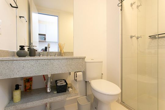 Banheiro de kitnet/studio à venda com 1 quarto, 30m² em Vila Matilde, São Paulo