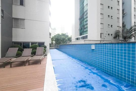 Área comum - Piscina de apartamento para alugar com 3 quartos, 91m² em Lourdes, Belo Horizonte