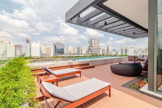 Área comum - Piscina de kitnet/studio para alugar com 1 quarto, 26m² em Cerqueira César, São Paulo