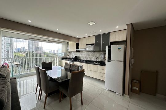 Cozinha de apartamento para alugar com 1 quarto, 54m² em Alphaville Empresarial, Barueri