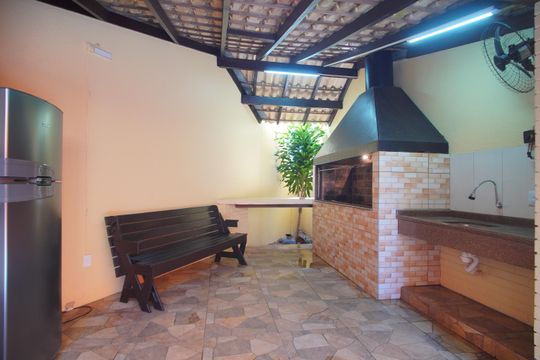 Área comum - Churrasqueira de kitnet/studio para alugar com 1 quarto, 35m² em Centro, São Leopoldo