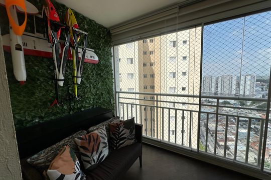 Varanda da Sala de apartamento à venda com 3 quartos, 105m² em Jardim Tupanci, Barueri