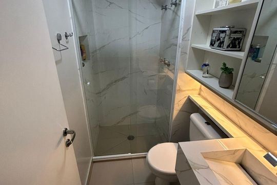 Banheiro de apartamento para alugar com 3 quartos, 72m² em Vila Castelo, São Paulo