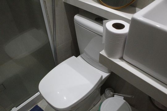 Banheiro de apartamento para alugar com 2 quartos, 50m² em Anil, Rio de Janeiro
