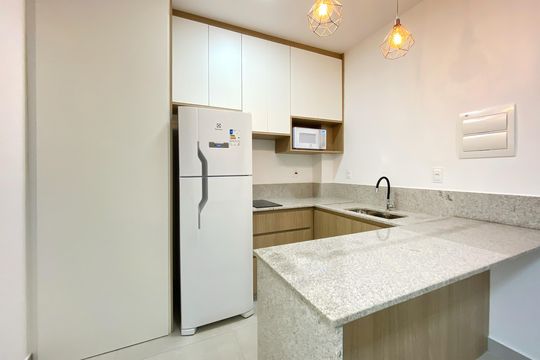 Cozinha de kitnet/studio para alugar com 1 quarto, 31m² em Paquetá, Belo Horizonte