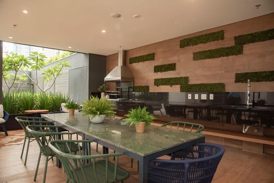 Área comum - Churrasqueira de kitnet/studio à venda com 1 quarto, 30m² em Vila Clementino, São Paulo