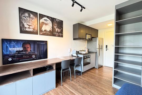 Studio de kitnet/studio para alugar com 1 quarto, 32m² em Indianópolis, São Paulo