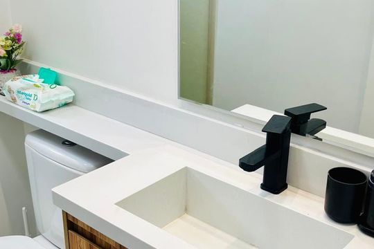 Banheiro de apartamento à venda com 3 quartos, 69m² em Rudge Ramos, São Bernardo do Campo