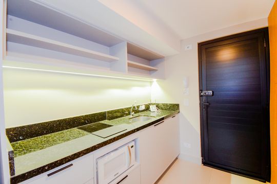 Cozinha de kitnet/studio para alugar com 1 quarto, 34m² em Vila Galvão, Guarulhos