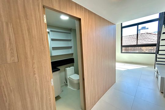Cozinha de kitnet/studio para alugar com 1 quarto, 34m² em Vila Galvão, Guarulhos