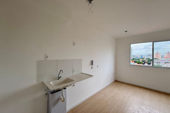 Cozinha  de kitnet/studio à venda com 1 quarto, 16m² em Santo Amaro, São Paulo