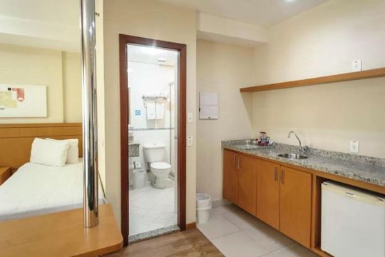 Cozinha de apartamento para alugar com 1 quarto, 35m² em Centro, Osasco