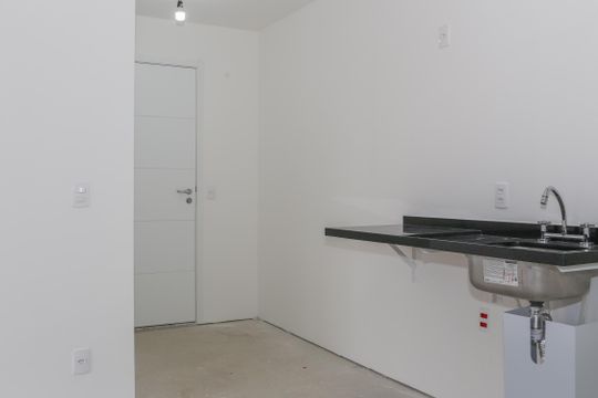 Sala e Cozinha de apartamento à venda com 1 quarto, 36m² em Perdizes, São Paulo