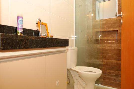 Banheiro de apartamento para alugar com 1 quarto, 32m² em Vila Rosaria, São Paulo