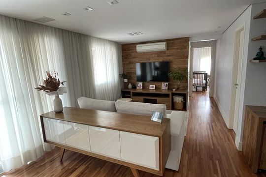 Sala de apartamento à venda com 2 quartos, 90m² em Brooklin, São Paulo
