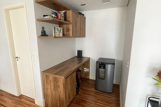 Sala de apartamento à venda com 2 quartos, 90m² em Brooklin, São Paulo
