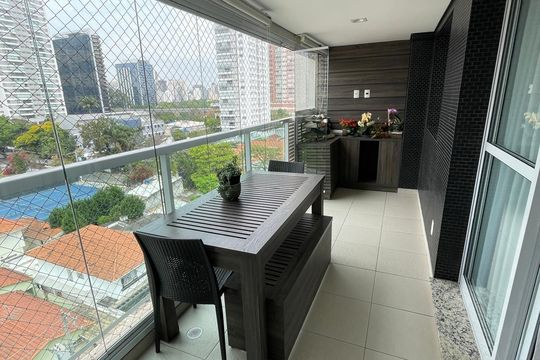 Varanda de apartamento à venda com 2 quartos, 90m² em Brooklin, São Paulo