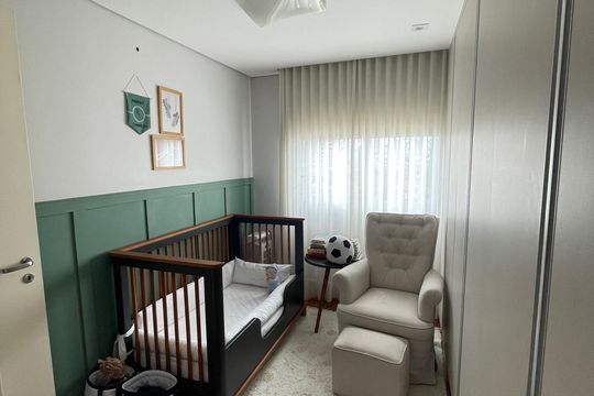Quarto de apartamento à venda com 2 quartos, 90m² em Brooklin, São Paulo