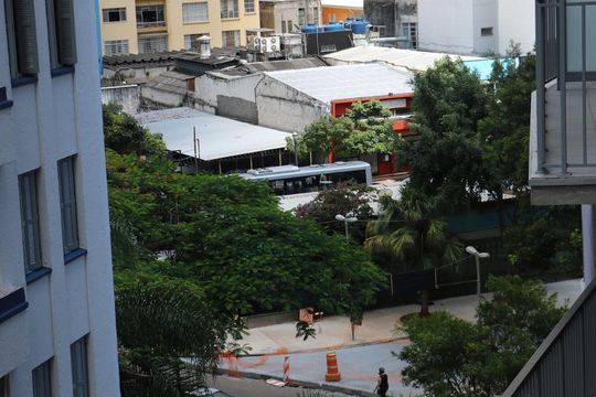 Vista da varanda de apartamento à venda com 1 quarto, 30m² em República, São Paulo