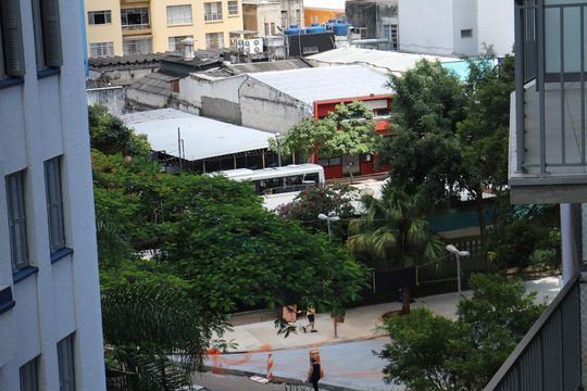 Vista da varanda de apartamento à venda com 1 quarto, 30m² em República, São Paulo