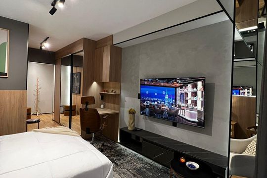 Sala / Quarto de apartamento à venda com 1 quarto, 35m² em Pinheiros, São Paulo