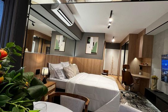 Sala de jantar de apartamento à venda com 1 quarto, 35m² em Pinheiros, São Paulo