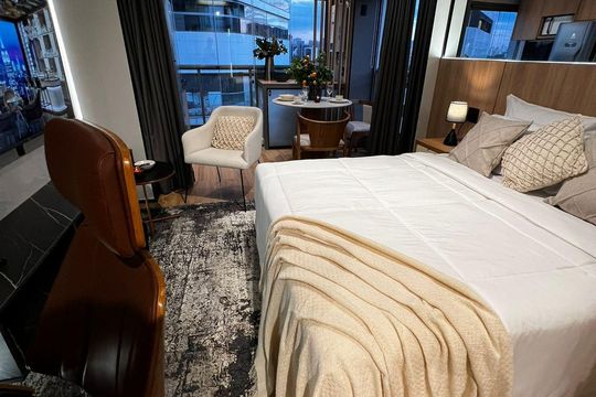 Sala / Quarto de apartamento à venda com 1 quarto, 35m² em Pinheiros, São Paulo