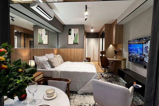 Sala de jantar de apartamento à venda com 1 quarto, 35m² em Pinheiros, São Paulo