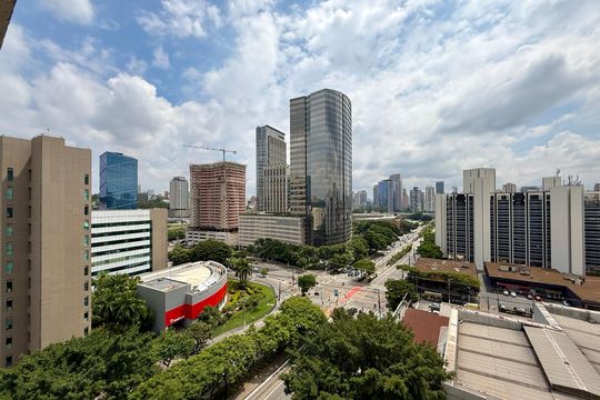 Vista  de kitnet/studio para alugar com 1 quarto, 24m² em Vila Cordeiro, São Paulo