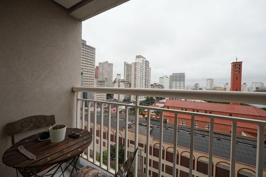 Varanda de apartamento à venda com 1 quarto, 38m² em Liberdade, São Paulo
