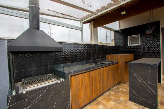 Cobertura/Área de serviço/Espaço gourmet de apartamento à venda com 2 quartos, 105m² em Jardim Las Vegas, Santo André