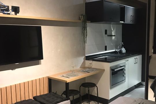 Cozinha de apartamento para alugar com 1 quarto, 24m² em Vila Clementino, São Paulo