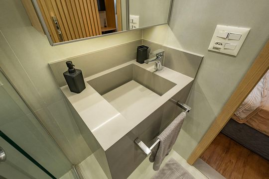 Banheiro de kitnet/studio à venda com 1 quarto, 26m² em Sumarezinho, São Paulo