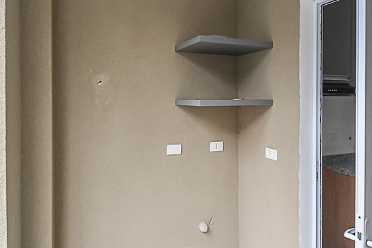 Sacada da Sala/Cozinha de apartamento à venda com 3 quartos, 67m² em Jardim das Quatro Marias, São Bernardo do Campo