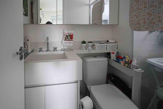 Banheiro da Suíte de apartamento à venda com 2 quartos, 104m² em Vila Ema, São Paulo