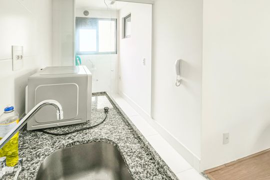 Cozinha de apartamento à venda com 3 quartos, 58m² em Campininha, São Paulo