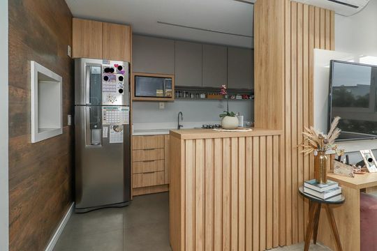 Cozinha de apartamento à venda com 3 quartos, 82m² em São Sebastião, Porto Alegre