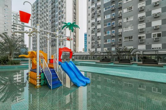 Área comum - Piscina de apartamento à venda com 3 quartos, 82m² em São Sebastião, Porto Alegre