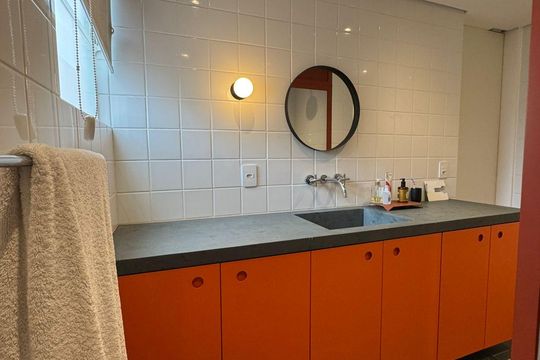 Banheiro de apartamento à venda com 1 quarto, 80m² em Jardim Paulista, São Paulo