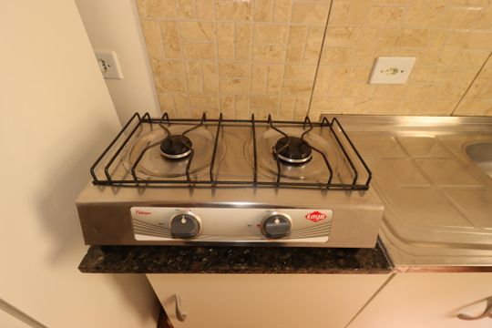 Cozinha - Fogão de kitnet/studio para alugar com 1 quarto, 25m² em Bangú, Santo André