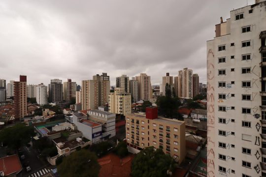 Vista da Suíte 1 de apartamento à venda com 3 quartos, 117m² em Vila Assunção, Santo André