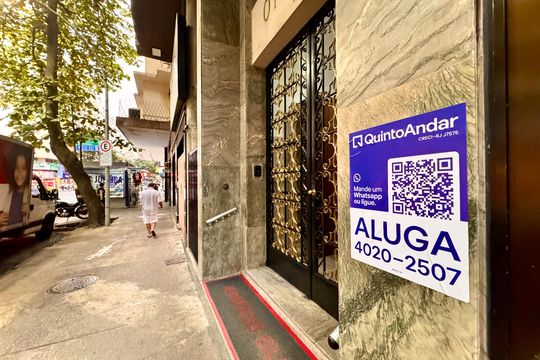 Placa de apartamento para alugar com 1 quarto, 45m² em Copacabana, Rio de Janeiro