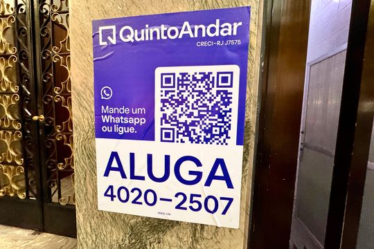 Placa de apartamento para alugar com 1 quarto, 45m² em Copacabana, Rio de Janeiro