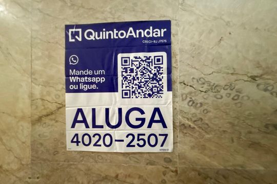 Placa de apartamento para alugar com 1 quarto, 45m² em Copacabana, Rio de Janeiro
