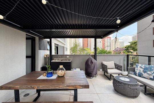 Varanda  de apartamento à venda com 2 quartos, 113m² em Brooklin, São Paulo