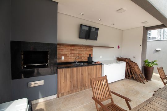 Área comum  de kitnet/studio à venda com 1 quarto, 34m² em Santo Amaro, São Paulo