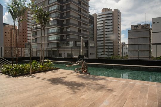 Área comum - Piscina de kitnet/studio para alugar com 1 quarto, 42m² em Vila Clementino, São Paulo