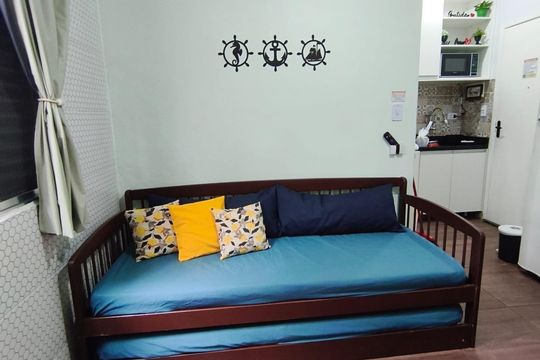 Sala/Quarto de apartamento para alugar com 1 quarto, 21m² em Cidade Ocian, Praia Grande