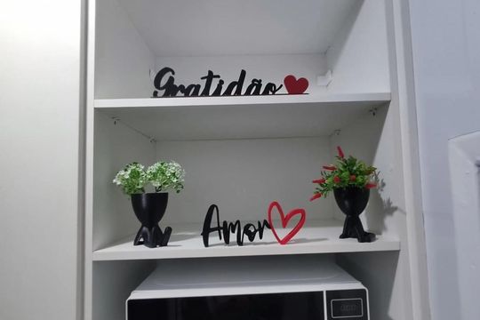 Cozinha de apartamento para alugar com 1 quarto, 21m² em Cidade Ocian, Praia Grande